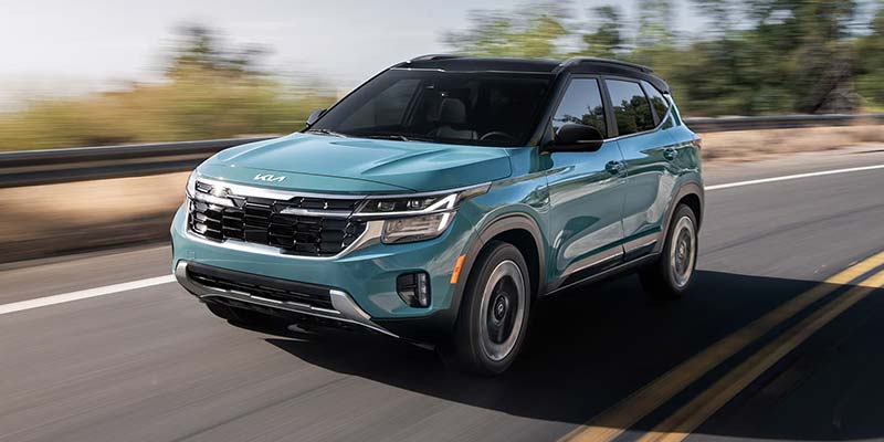 2026 Kia Seltos traveling on road